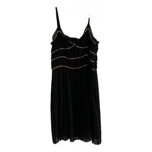 Maje black dress, with some chains details; size 2